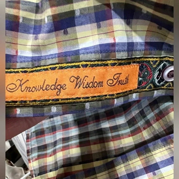 NWOT Robert Graham Plaid & Polka Dot Button Down Shirt Sz 3X - Picture 3 of 9